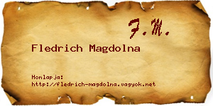 Fledrich Magdolna névjegykártya